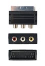 Male SCART AV adaptor isolated