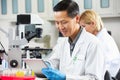 Male Scientist Using Tablet Computer In Laboratory Royalty Free Stock Photo