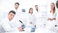 Male Scientist Working With Microscope Royalty Free Stock Photo