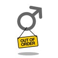 Male sex symbol is out of order