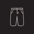 Male shorts sketch icon. Royalty Free Stock Photo