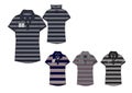 Male slim fitted Striped Polo details printed polo shirt design template