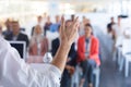 Male speaker speaks in a business seminar Royalty Free Stock Photo