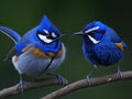 Male Splendid Fairywren. ai generative