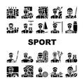 Male Sport Activities Collection Icons Set Vector Royalty Free Stock Photo