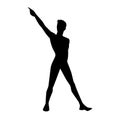 A male street dance hip hop dancer in silhouette