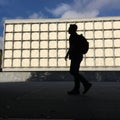 Walking across the Yale Campus Royalty Free Stock Photo