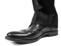 Male suit in black worn shoes Royalty Free Stock Photo