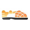 Male summer shoes flat icon. Men sandal color icons in trendy flat style. Male footwear gradient style design, designed