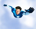 Male Superhero flying