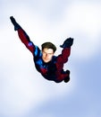 Male Superhero flying