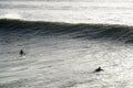 Male surfer enjoying the big wave in Oceanside Royalty Free Stock Photo