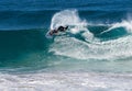 A male surfer enjoying ideal surf conditons on the Australian east coast. Royalty Free Stock Photo