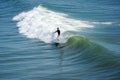 Male surfers enjoying the big wave in Oceanside in North San Diego, California, USA. Royalty Free Stock Photo