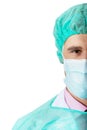 Male surgeon in protective mask. Royalty Free Stock Photo