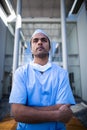 Male surgeon standing with arms crossed Royalty Free Stock Photo