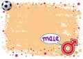 Male Symbol in Colourful Illustration