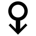 Male symbols.Male and female symbols. Vector illustrations. Black-and-white contour. Combinations. Royalty Free Stock Photo