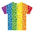 Rainbow Male t-shirt Collage Icon of Spheres