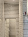 male toilet at Indomaret with brick theme wall made of acrylic