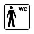 Male toilet restroom icon symbol