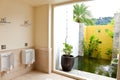 Male toilet with water feature