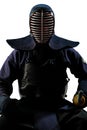 Male in tradition kendo armor