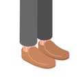 male trendy brown shoes vector design