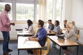 Male Tutor Teaching Class Of Mature Students Royalty Free Stock Photo