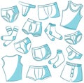 Male Underwear Icon Set Royalty Free Stock Photo