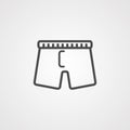 Male underwear vector icon sign symbol Royalty Free Stock Photo