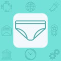 Male underwear vector icon sign symbol Royalty Free Stock Photo