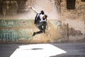 Male urban dancer in the air Royalty Free Stock Photo