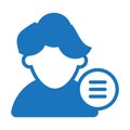 Male user profile or account menu flat color icon for apps and websites Royalty Free Stock Photo