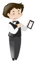 Male waiter taking order Royalty Free Stock Photo