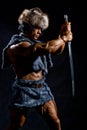 Male warrior with a sword Royalty Free Stock Photo