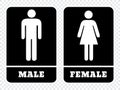 Male washroom sign and Female washroom sign Royalty Free Stock Photo