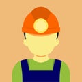 Male Work Miner Mining Vector Illustration Graphic