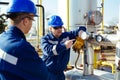 Male worker inspection visual pipeline oil and gas