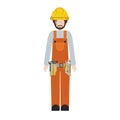 Male worker with toolkit and beard