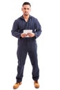 Male worker using technology Royalty Free Stock Photo