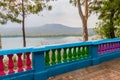 Malecon, embankment or esplanade along a waterfront of Laguna de Masaya lake in Masaya, Nicarag