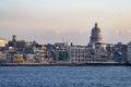 Malecon Havana with colonial buildings and Capitolio, Cuba, seen from seaside