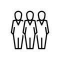 Black line icon for Males, fellow and masculine