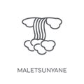 Maletsunyane linear icon. Modern outline Maletsunyane logo conce