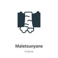 Maletsunyane vector icon on white background. Flat vector maletsunyane icon symbol sign from modern culture collection for mobile