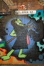 A malevolent one  street art graffiti found in Shoreditch Royalty Free Stock Photo