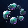 Malformation of water spheres or 3d soap bubbles