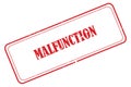 malfunction stamp on white Royalty Free Stock Photo
