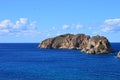 Malgrats Islands from Mallorca, surrounded by the Mediterranean Sea Royalty Free Stock Photo